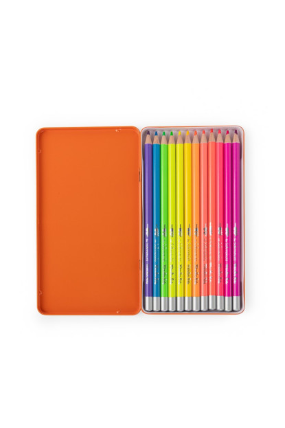 12 lápices de colores neón  MOULIN ROTY