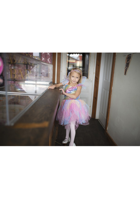 Vestido de mariposa arcoiris TALLA 5-6 años GREAT PRETENDERS