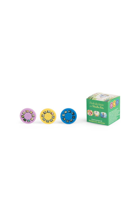  Caja con 3 discos para linterna Minusculette MOULIN ROTY