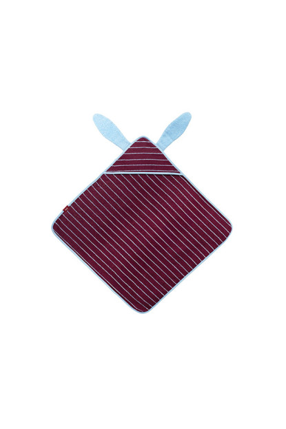 Toalla con capucha 100% algodón – 75 x 75 cm Bunny Burgundy QUUT Toalla con capucha 100% algodón – 75 x 75 cm Bunny Burgundy QUUT