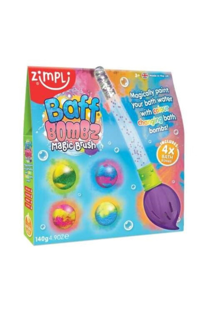 PINCEL MÁGICO + 4 BOMBAS DE BAÑO ZIMPLOKODS
