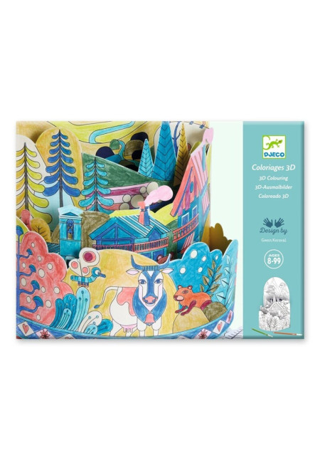 Colorear Diorama En la cima del mundo DJECO
