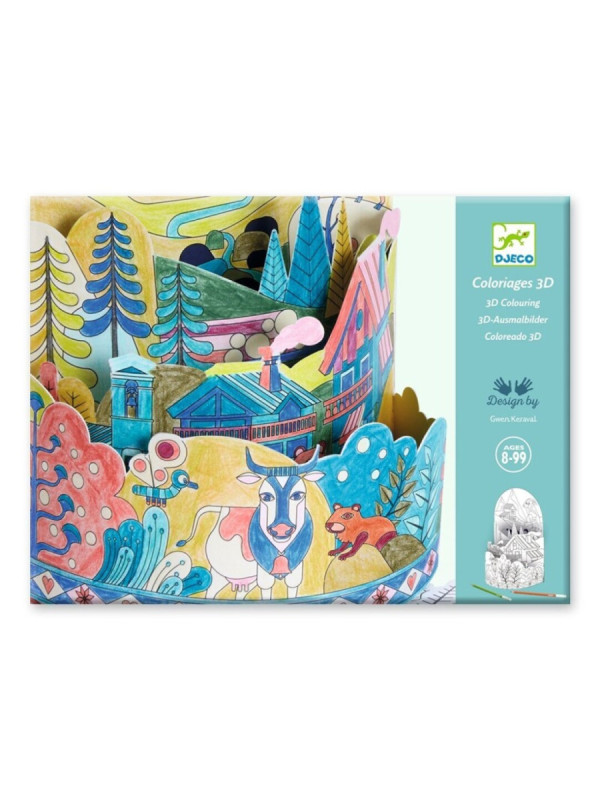 Colorear Diorama En la cima del mundo DJECO