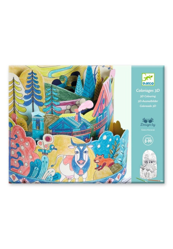 Colorear Diorama En la cima del mundo DJECO