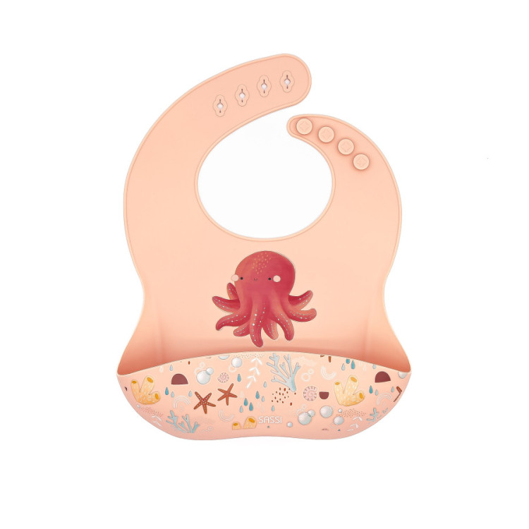 Babero de silicona Pulpo SASSI