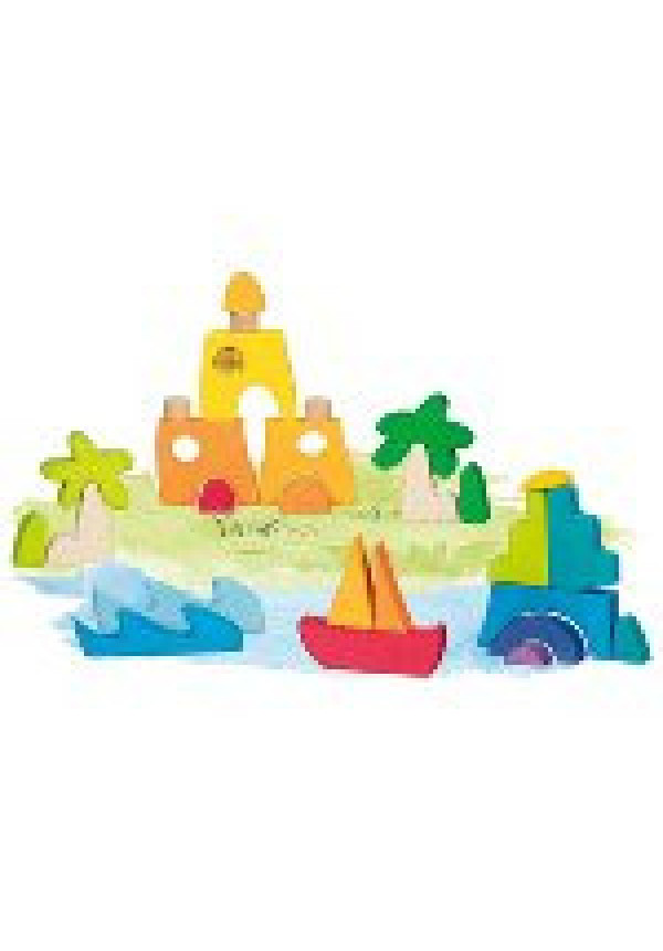 Puzzle paisaje Honolulu, con 3 piedras de vidrio GOKI