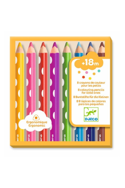 Colores para peques 8 lápices de colores DJECO