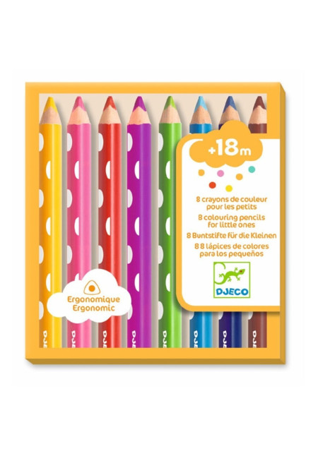 Colores para peques 8 lápices de colores DJECO
