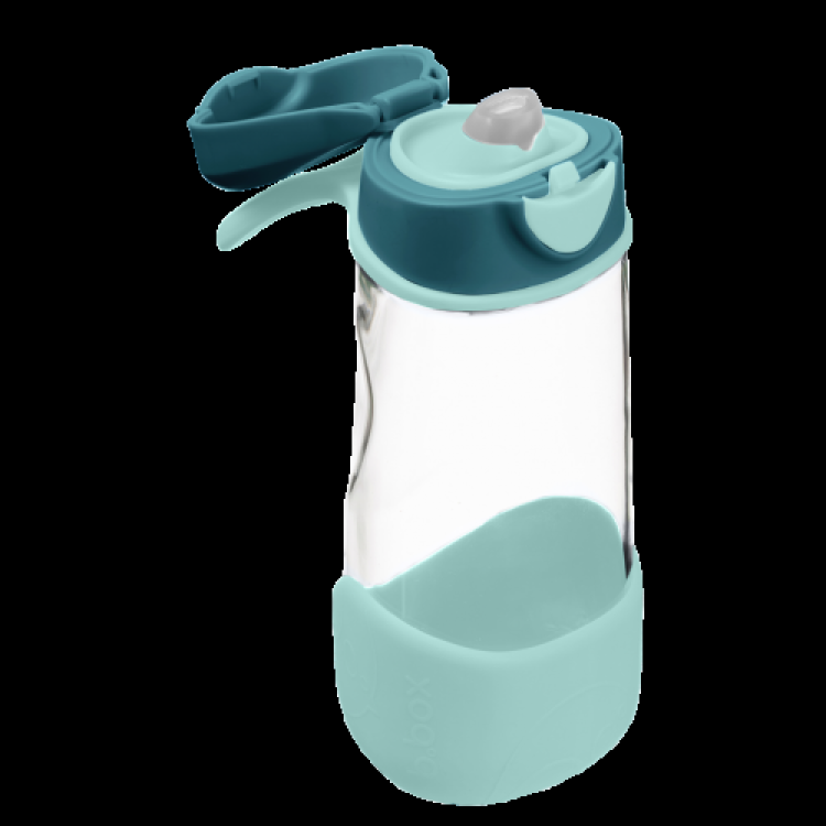 Botella tritán con boquilla y asa 450ml B.Box - Emerald Forest