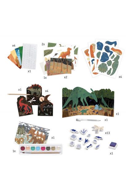 Cofre multiactividades El mundo de los dinosaurios DJECO