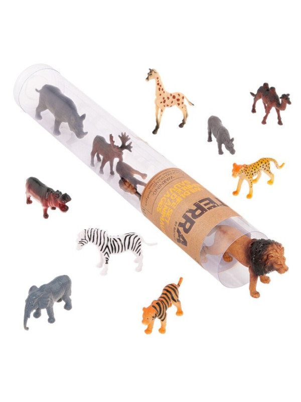 Terra Tubo de 12 animales salvajes 4-8 cm
