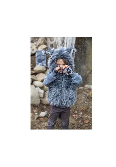 Chaleco de Lobo con guantes TALLA 3-5 AÑOS GREAT PRETENDERS