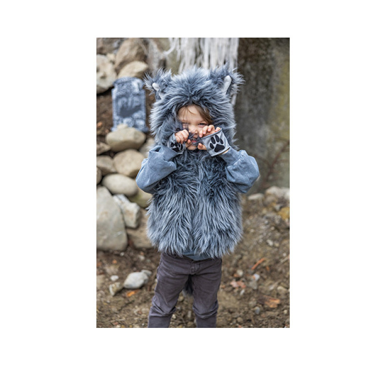 Chaleco de Lobo con guantes TALLA 3-5 AÑOS GREAT PRETENDERS