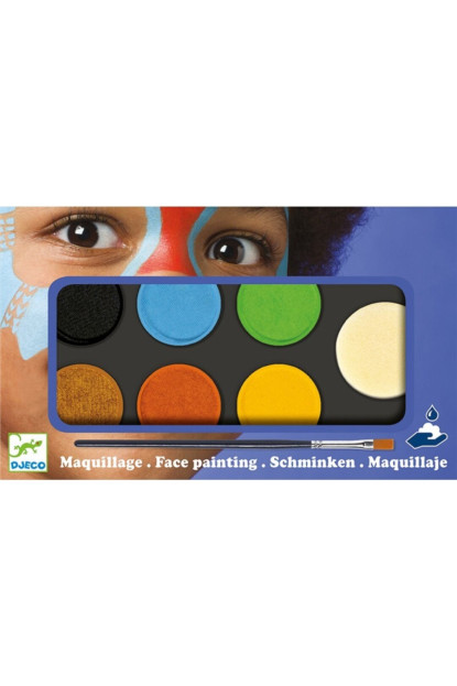 Estuche de maquillaje paleta 6 colores natural DJECO