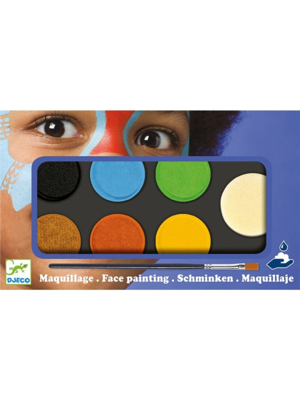 Estuche de maquillaje paleta 6 colores natural DJECO