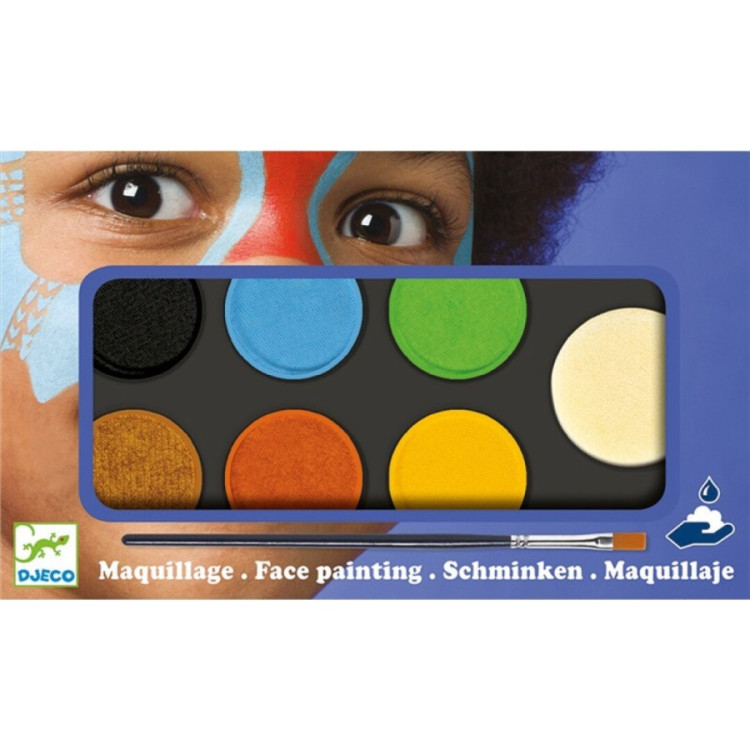 Estuche de maquillaje paleta 6 colores natural DJECO