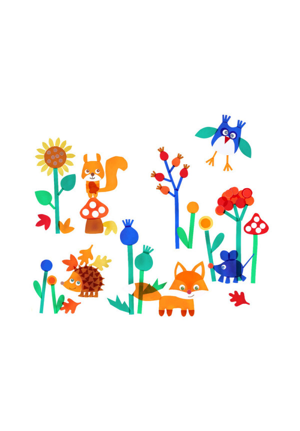 Set Creativo - Imágenes para Ventanas ¡Hola, Animales del Bosque! HABA