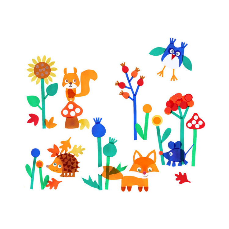 Set Creativo - Imágenes para Ventanas ¡Hola, Animales del Bosque! HABA Set Creativo - Imágenes para Ventanas ¡Hola, Animales del Bosque! HABA