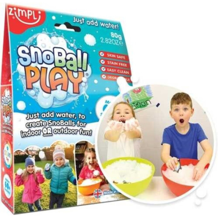  SNOBALL PLAY- 80 gramos 60 bolas ZIMPLIKIDS