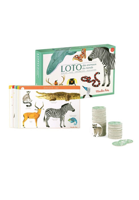 Loto de los animales Tout autour du monde MOULIN ROTY