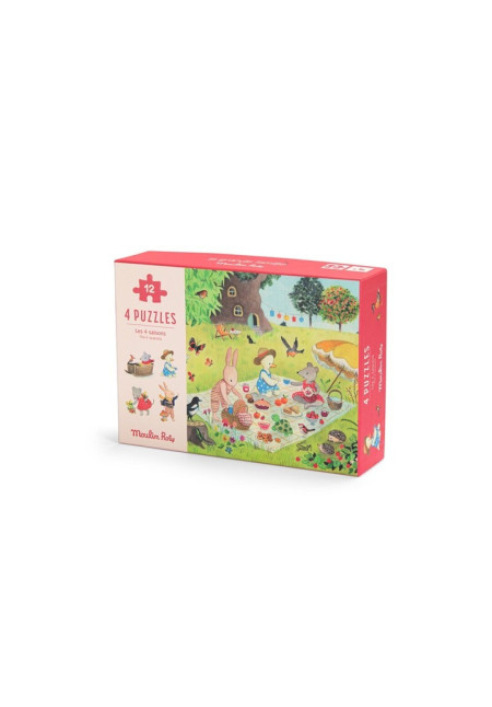 4 mini puzzles Las Estaciones MOULIN ROTY
