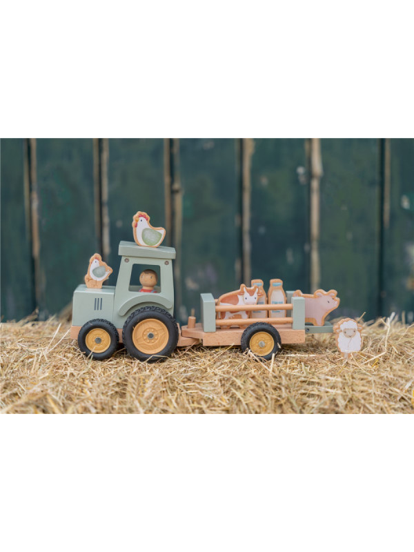 TRACTOR CON TRAILER PEQUEÑA GRANJA LITTLE DUTCH