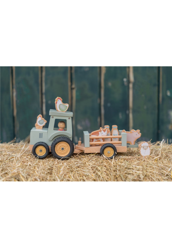 TRACTOR CON TRAILER PEQUEÑA GRANJA LITTLE DUTCH