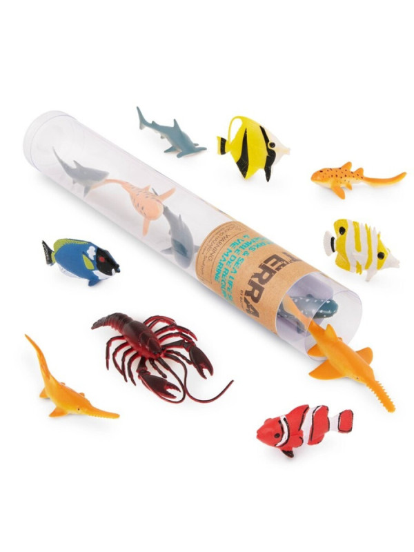 Terra Tubo de 14 animales marinos 5-12 cm