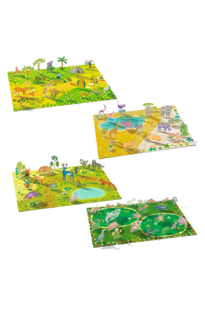 Pegatinas reposicionables Animales DJECO