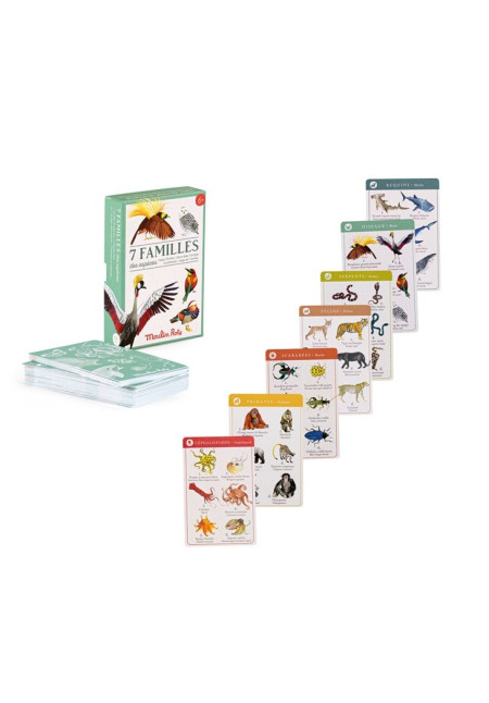 Juego de 7 familias especies Tout autour du monde MOULIN ROTY