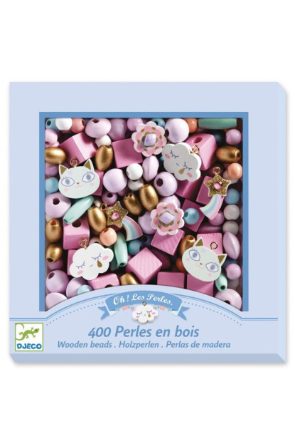  Perlas de madera Arcoíris DJECO