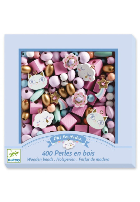  Perlas de madera Arcoíris DJECO