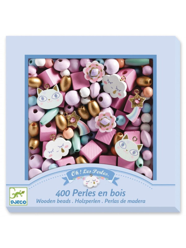  Perlas de madera Arcoíris DJECO