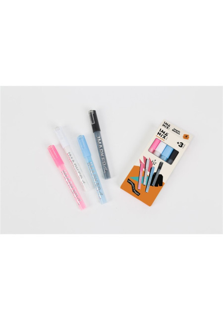 Imanix Set de 4 Imarkers (celeste, rosa, blanco y negro)