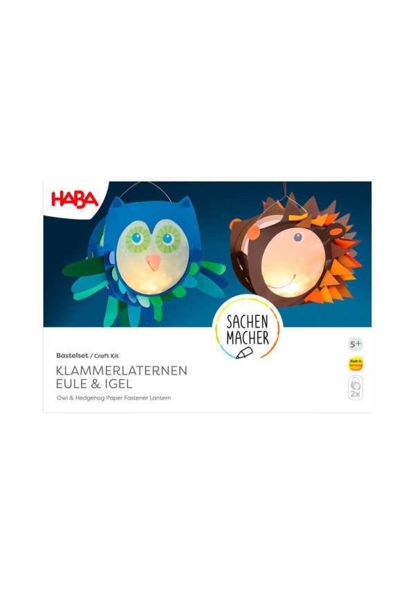 Set Creativo - Farolillos de Papel Búho y Erizo HABA
