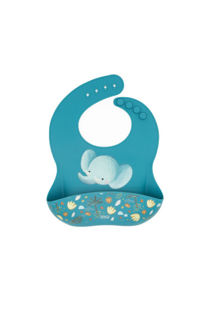 Babero de silicona Elefante SASSI