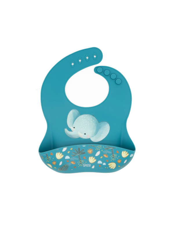 Babero de silicona Elefante SASSI