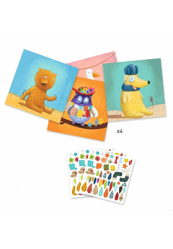 Crear con pegatinas Animales  DJECO
