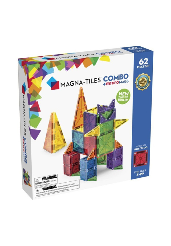 MAGNA-TILES  62pc. COMBO + microMAGS