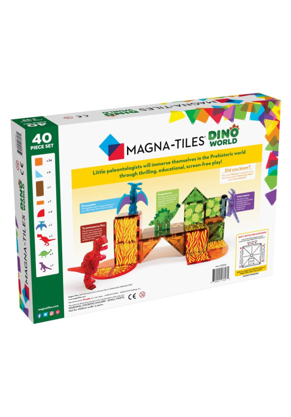 MAGNA-TILES Dino World 40 Piece Set