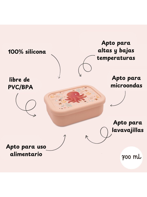 Caja almuerzo de silicona Pulpo SASSI