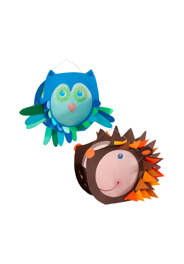 Set Creativo - Farolillos de Papel Búho y Erizo HABA