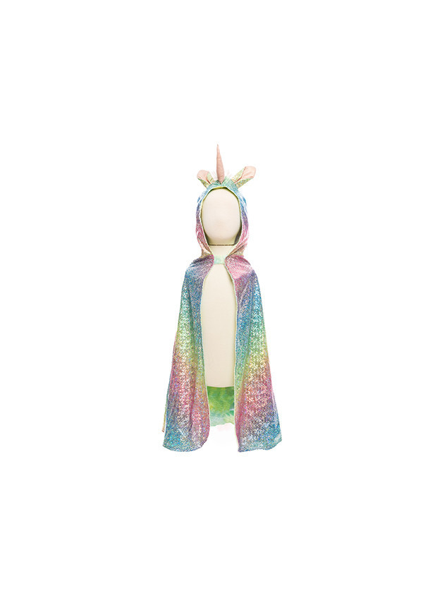 Capa reversible arcoiris unicornio/dragon TALLA 5-6 GREAT PRETENDERS