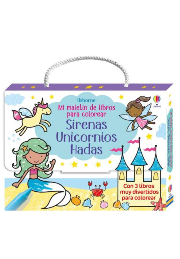 LIBRO Mi Maletin De Libros Para Colorear 1 - Sirenas, Unicornios, Hadas