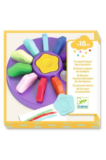 Colores para peques 12 con forma de flor DJECO