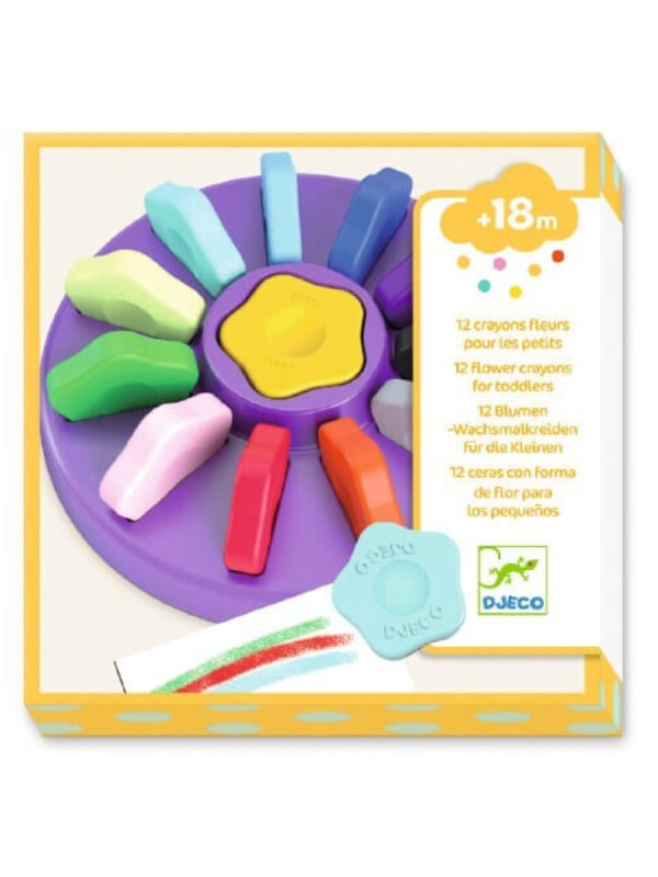 Colores para peques 12 con forma de flor DJECO
