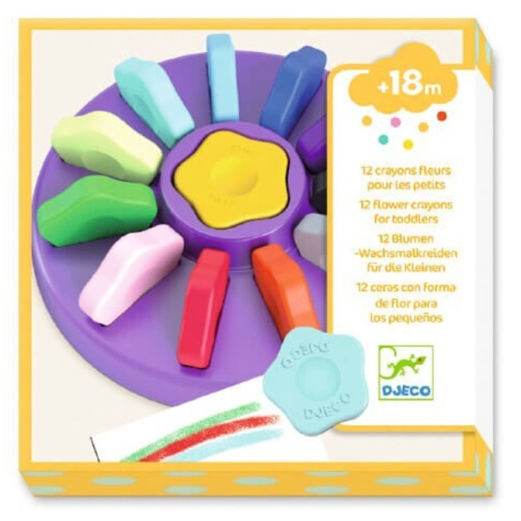 Colores para peques 12 con forma de flor DJECO