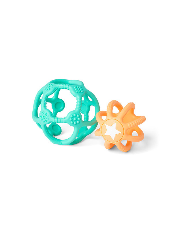 Sensory Balls Set of 2 Green and Orange LITTLE L