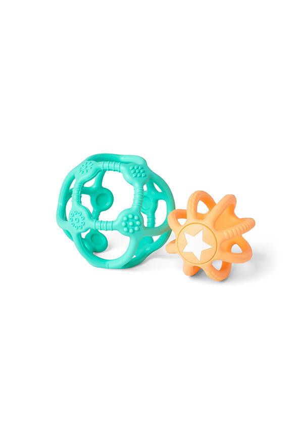 Sensory Balls Set of 2 Green and Orange LITTLE L