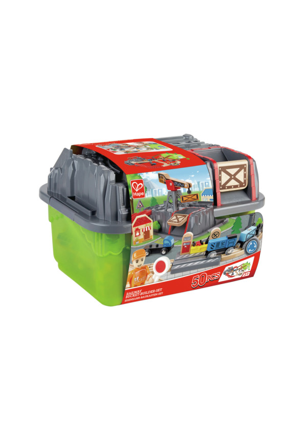 Juego de Bloques de Construcción de Ferrocarril HAPE